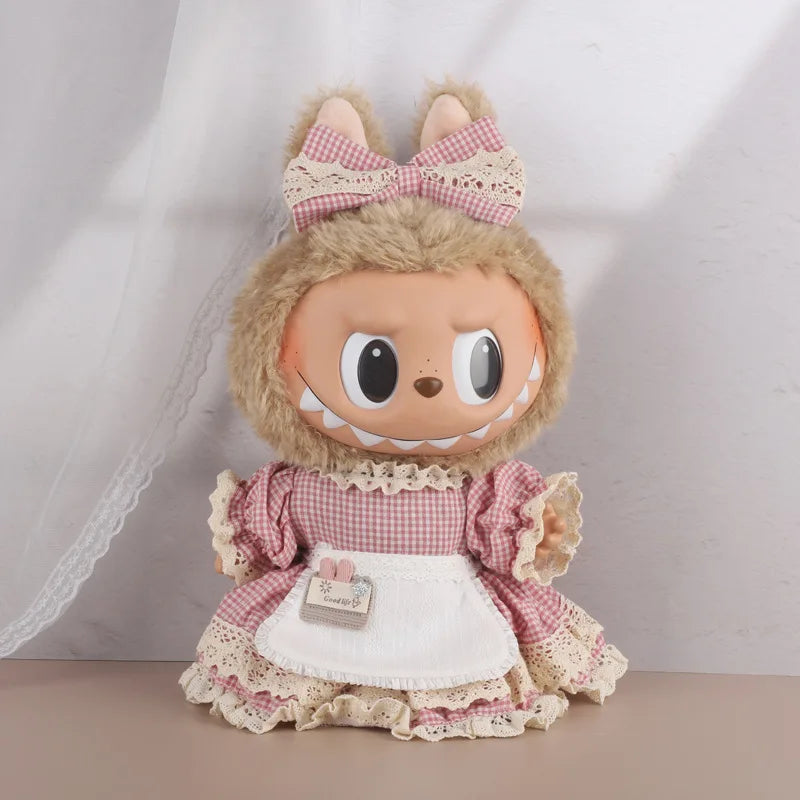 2025 New 38cm Labubu Hot Only Selling Clothes Labubu Mokoko Idol Doll Fashion Design Dress Coat Set Accessories Gift