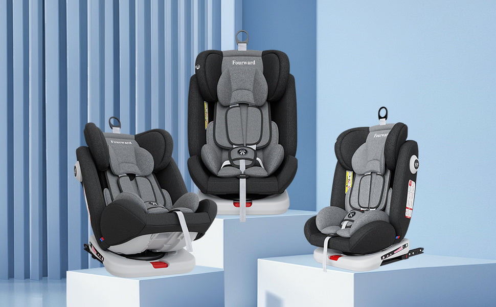 AP02 KL005 Child Baby Car Seat 360° Rotatable ECE ISOFIX, Rest Position 5-Point Harness 9-36KG Group 0+1/2/3 9-36 kg/0-12 Years