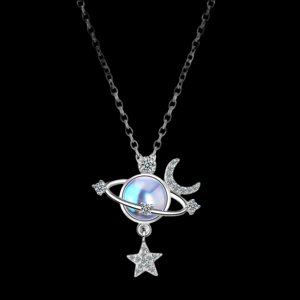 Celestial Moonstone Star necklace. - All you can buy!