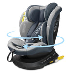 Reecle 360 Child Baby Car Seat with ISOFIX, 40-150cm (Group 0+ 1/2/3, 0-36 kg), Approx. 0-12 Years