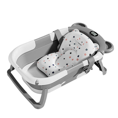 Opvouwbare Babybadkuip met Thermometer & Antislip Kussen