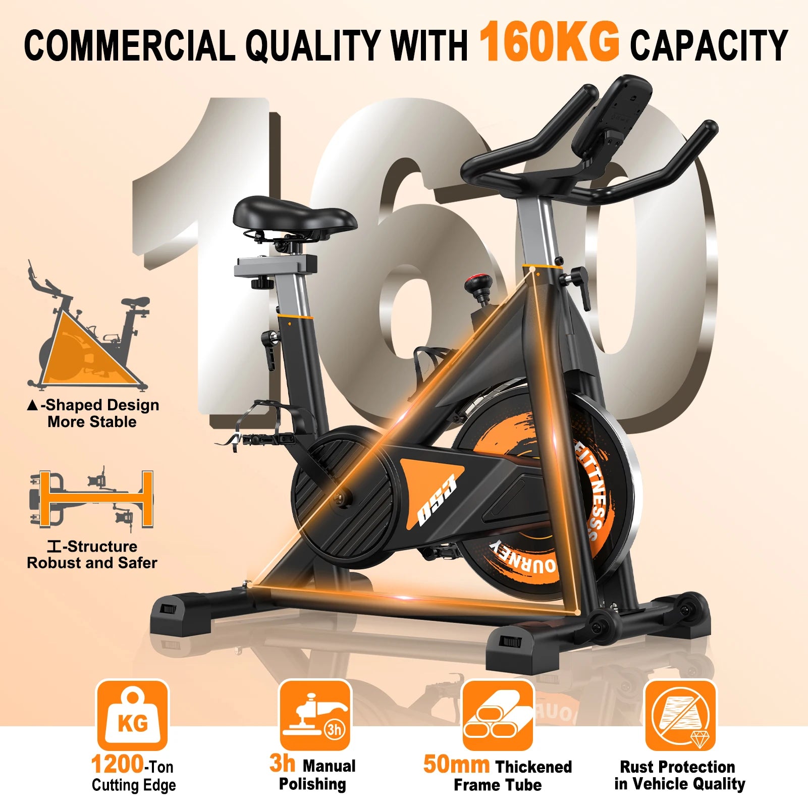 Fysiq Os3 Magnetic Exercise Bike – Quiet Indoor Fitness Bike with Lcd Display, Bluetooth & Adjustable Resistance
