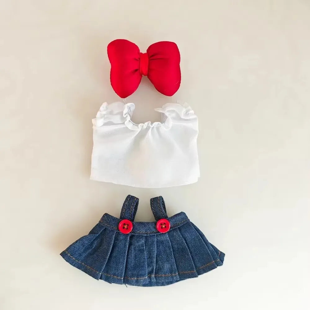 Mini Plush Doll'S Clothes Outfit Accessories For Korea Kpop Exo Labubu V1 V2 Idol Dolls Goose Dinosaur Macaron Clothing Gift