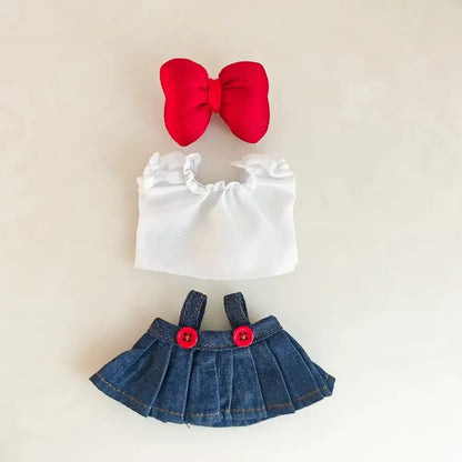 Mini Plush Doll'S Clothes Outfit Accessories For Korea Kpop Exo Labubu V1 V2 Idol Dolls Goose Dinosaur Macaron Clothing Gift