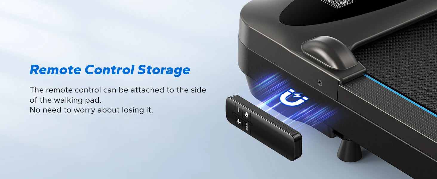 MERACH Walking Pad Treadmill Under Desk 3in1 Home Gym Capacity 2.75HP Portable Magnetic Remote Control LED Display Non-Assembly