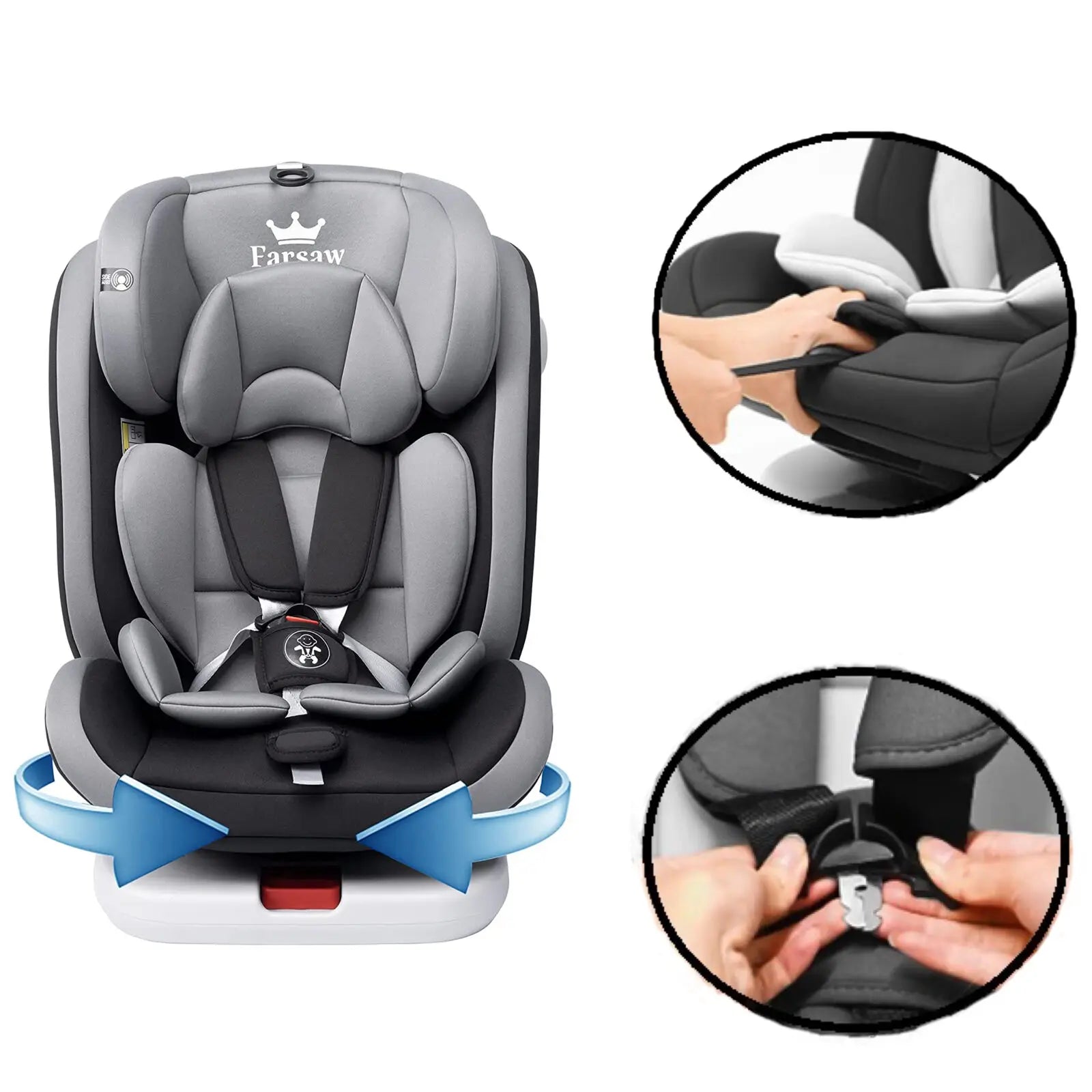 AP02 KL005 child car seat/ baby car seat 0-36KG 0-12 Years Isofix Top Tether car seat ECE ISOFIX