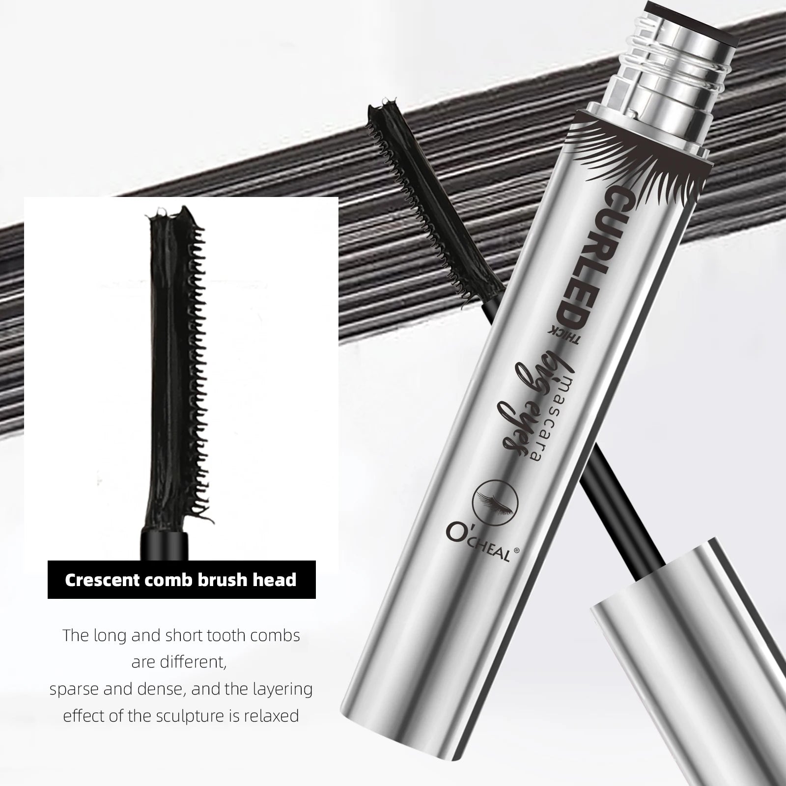 O‘cheal Mascara Black Lash Eyelash Brush 3D Silk Thick Curling Lengthening Eyes Lashes Beauty Makeup Cosmetics Extension Mascara