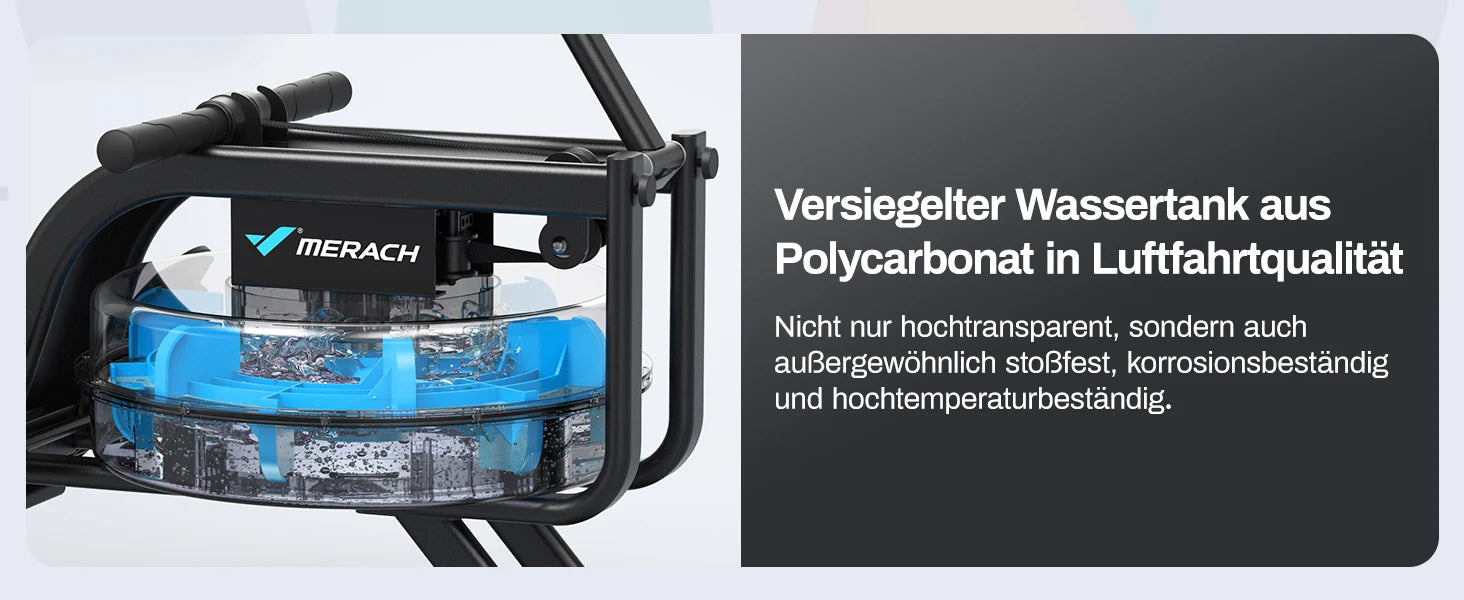 MERACH Water Rowing Machines 16 Levels of Quiet Resistance Foldable Compact Rowing Machine 350 LB Weight Capacity with Bluetooth