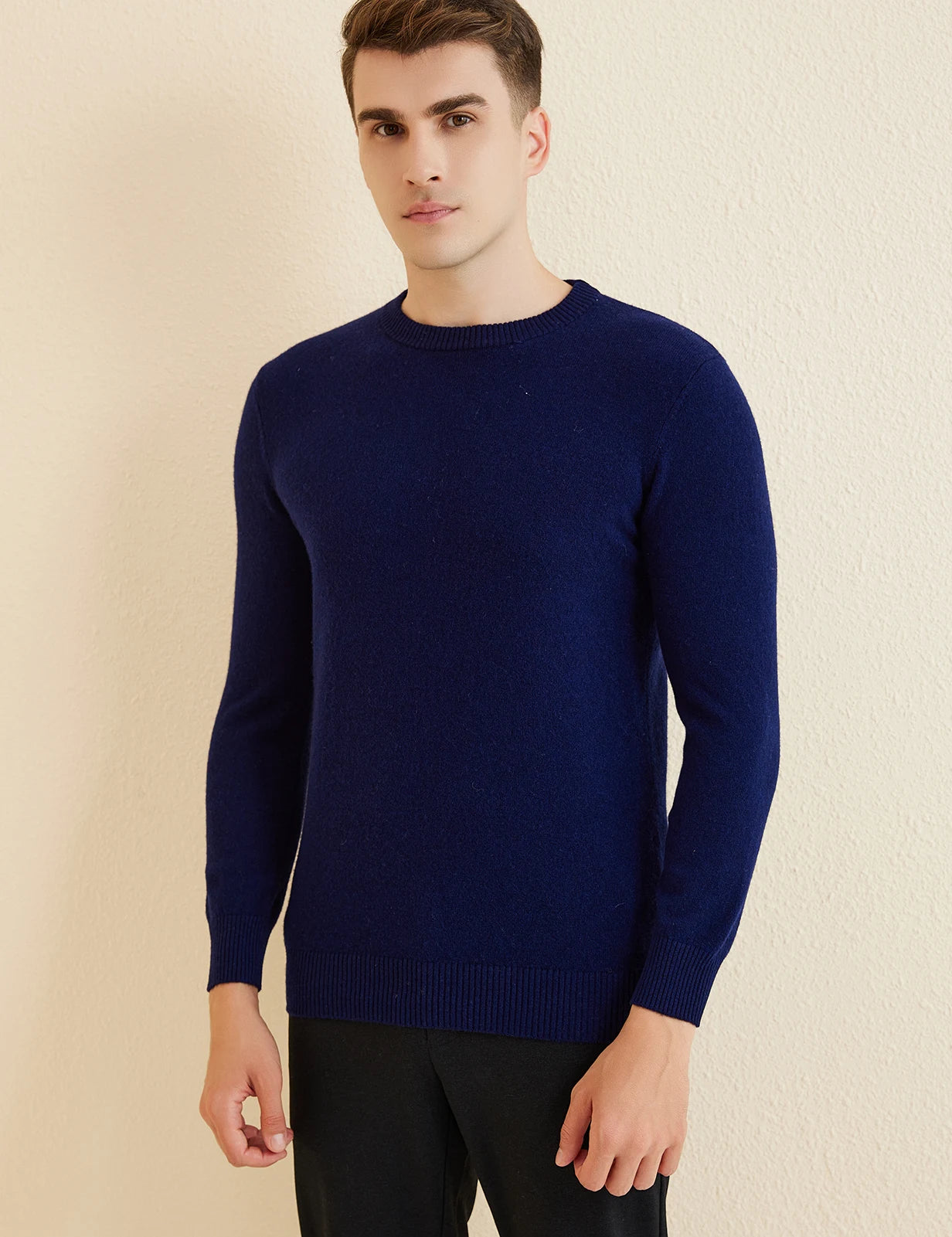 Sweater for Men 100% Merino Wool Knit Sweaters New Fall Winter Warm Long Sleeve Pullover Male Soft Jumper Korean Luxury Clothing