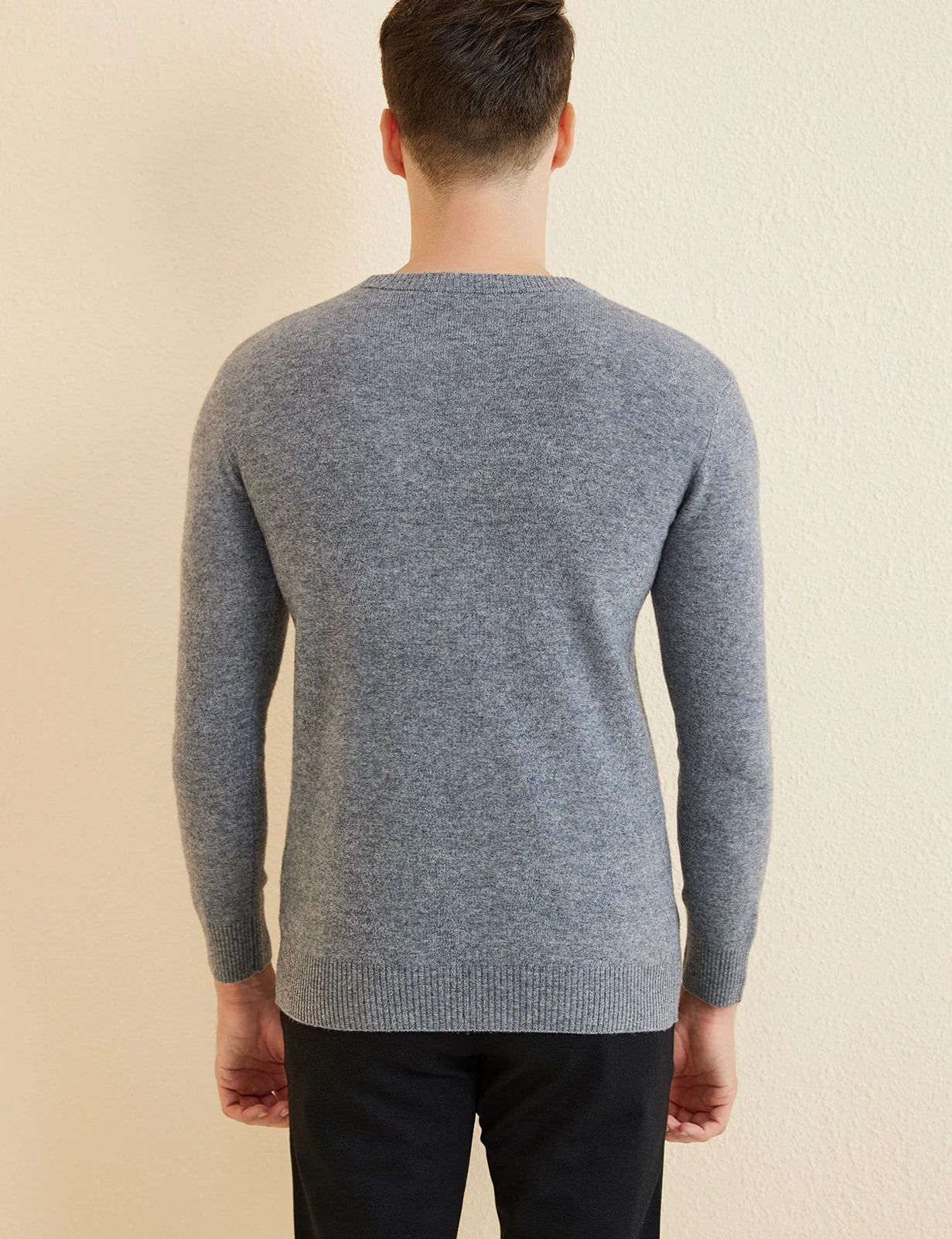 Sweater for Men 100% Merino Wool Knit Sweaters New Fall Winter Warm Long Sleeve Pullover Male Soft Jumper Korean Luxury Clothing