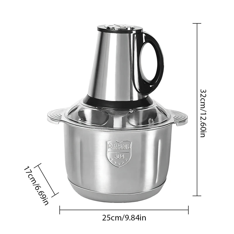 2L/5L Electric Meat Grinder Food Processor Chopper Stainless Steel Kitchen light Machine Chopper Slicer Machine Home Grinder