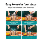 2L/5L Electric Meat Grinder Food Processor Chopper Stainless Steel Kitchen light Machine Chopper Slicer Machine Home Grinder