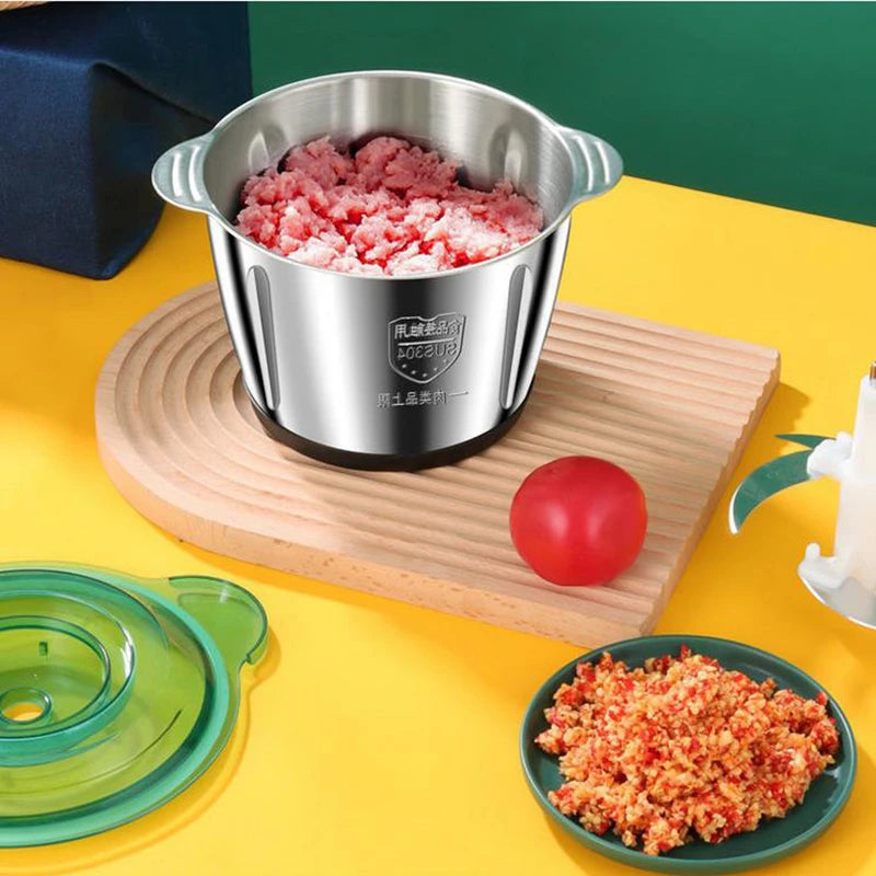 2L/5L Electric Meat Grinder Food Processor Chopper Stainless Steel Kitchen light Machine Chopper Slicer Machine Home Grinder