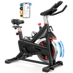 Merach S38 Exercise Bike, Supports 300 pounds, 25dB, Fit for144-188cm, ABS Pulley, High-Density Foam and Dual Spring Suspension