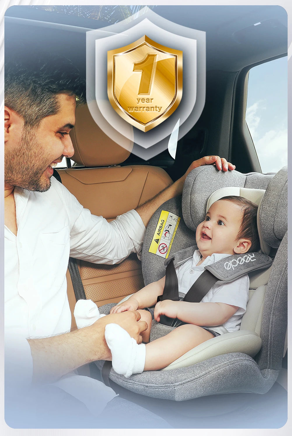 Reecle 360 Child Baby Car Seat with ISOFIX, 40-150cm (Group 0+ 1/2/3, 0-36 kg), Approx. 0-12 Years