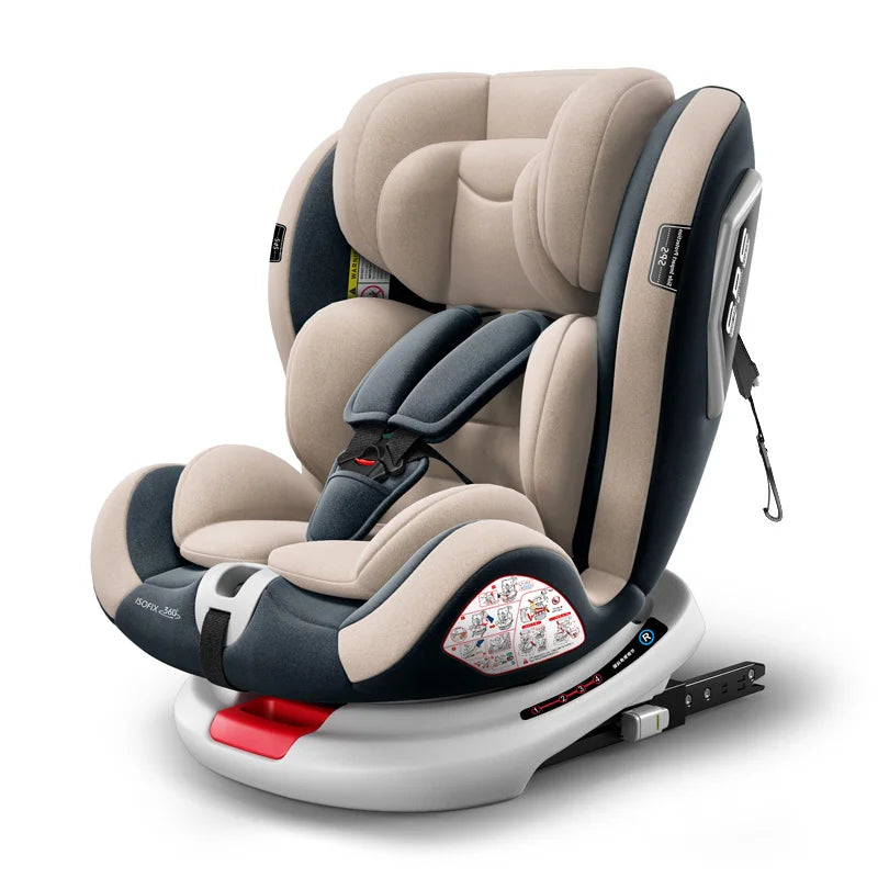 Child Seat 360-degree rotating car seat Simple portable seat removable and adjustable infant car seat for children 1-12 years ol