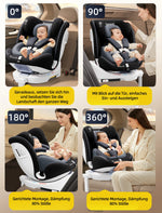AP03 KL005 Child Seat Baby Car Seat 360° Rotatable ISOFIX ECE,0-12 years /9-36 kg/5-point belt/40-150cm