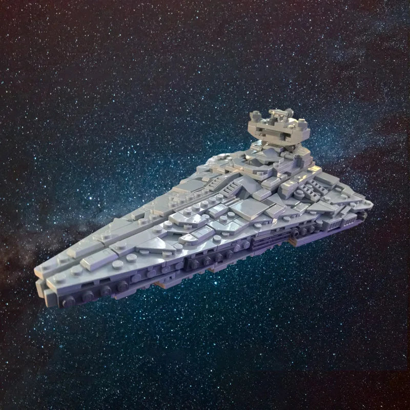 NEW 609PCS Parts MOC Starship Series Imperial Star Destroyer Midi Version Building Blocks Spaceship Model DIY Bricks Toys Gifts
