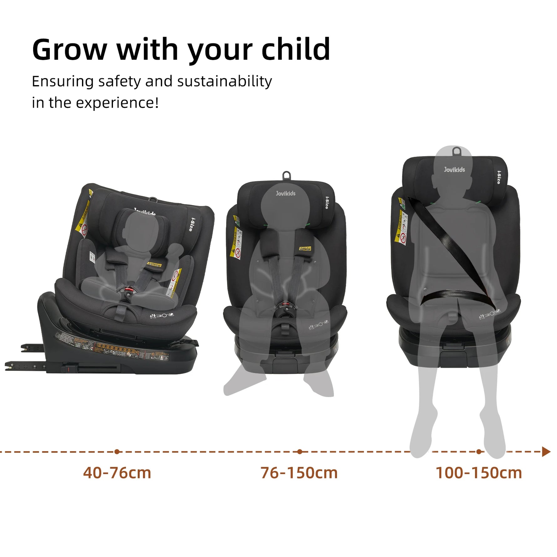 Jovikids Ranger TT 360° Swivel i-Size Newborn Baby Car Seat 40-150cm