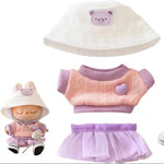 Mini Plush Doll'S Clothes Outfit Accessories For Korea Kpop Exo Labubu V1 V2 Idol Dolls Goose Dinosaur Macaron Clothing Gift