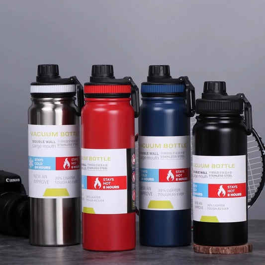 600/800/1000ML Outdoor Thermos Water Bottle Stainless Steel Insulated Cup Keeps Cold and Heat Thermal Mug Travel Vacuum Flasks