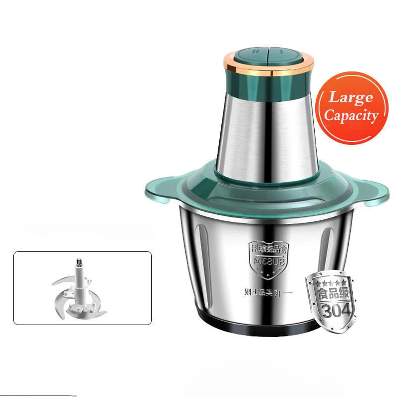 2L/5L Electric Meat Grinder Food Processor Chopper Stainless Steel Kitchen light Machine Chopper Slicer Machine Home Grinder