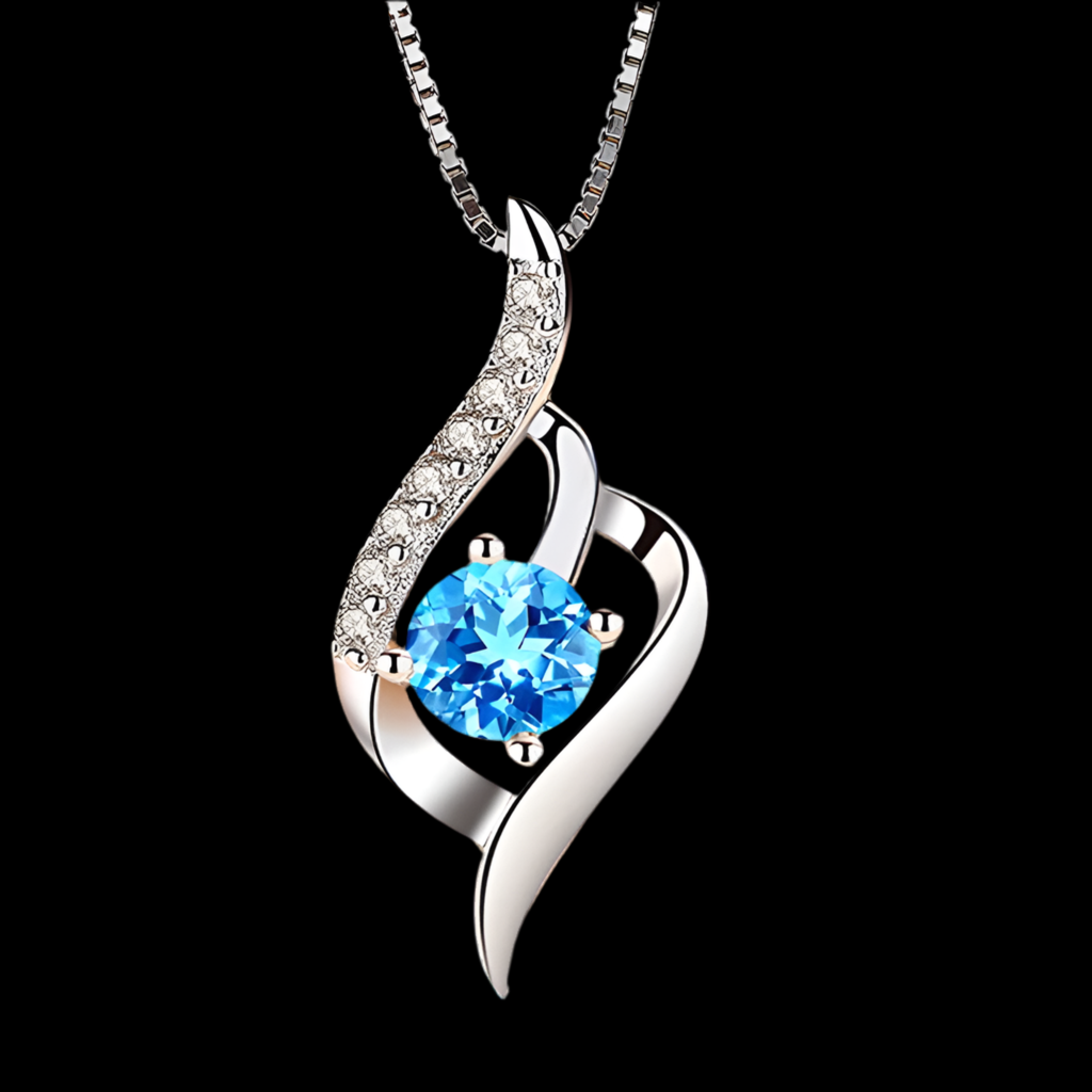 Celestial Blue Crystal necklace. - All you can buy!