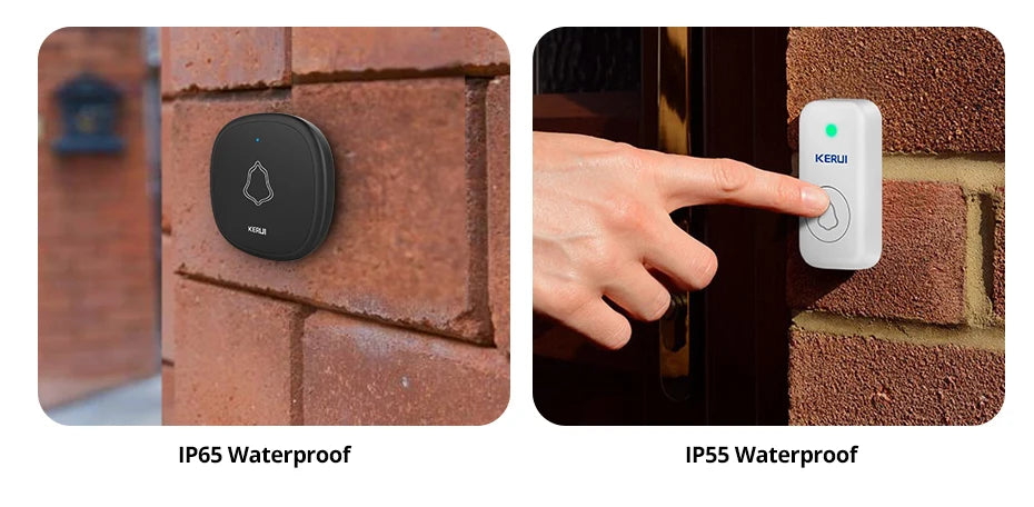 KERUI M525 Wireless Doorbell Waterproof Outdoor Smart Home Door Bell Chime Kit LED Flash Security Alarm Welcome House Melodies