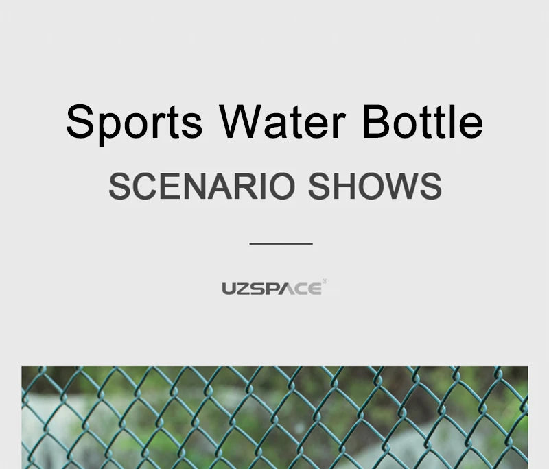 UZ Sports Water Bottle BPA Free Portable Leakproof Shaker Bottle Tritan Plastic Drinkware 500/1000ML Jug for Camping Gym School