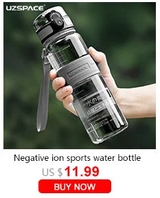 UZ Sports Water Bottle BPA Free Portable Leakproof Shaker Bottle Tritan Plastic Drinkware 500/1000ML Jug for Camping Gym School