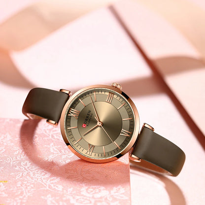 NEW CURREN Watches Women's Quartz Leather Wrsitwatches Fashionable Classic Clock with box