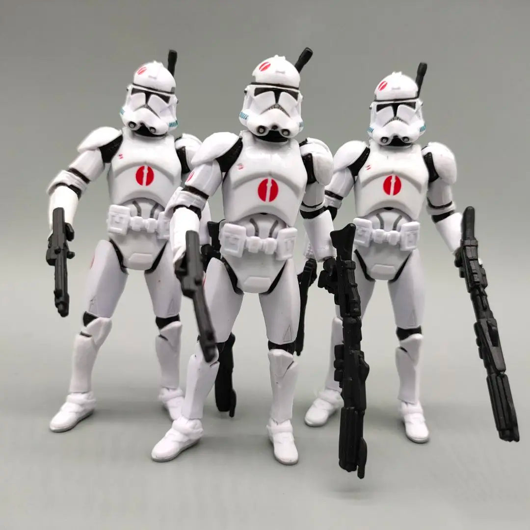 Lot of 3 Star Wars Elite Force 501st 442nd Shadow Utapau Gree Shock Battalion Trooper 3.75