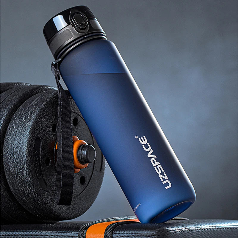 UZ Sports Water Bottle BPA Free Portable Leakproof Shaker Bottle Tritan Plastic Drinkware 500/1000ML Jug for Camping Gym School