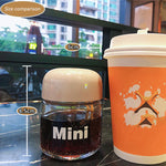 150ML Small Glass Water Bottles Portable Cute Mini Heat Resistant Water Cup For Kids Student Drinking Bottle With Hand Rope Cups