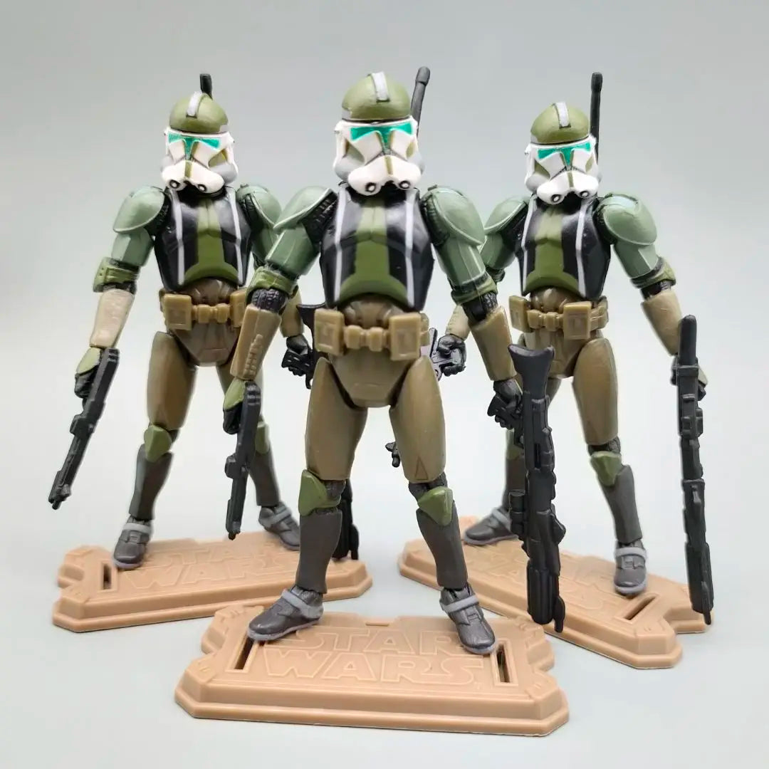 Lot of 3 Star Wars Elite Force 501st 442nd Shadow Utapau Gree Shock Battalion Trooper 3.75