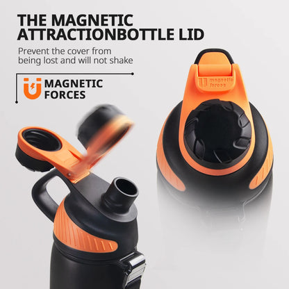 FEIJIAN Thermo bottle With Magnetic Lid Outdoor Sport Stainless Steel Water Bottle Keep Cold Insulated Vacuum Flask 1000ml
