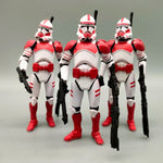 Lot of 3 Star Wars Elite Force 501st 442nd Shadow Utapau Gree Shock Battalion Trooper 3.75" Loose Action Figure Collection