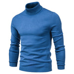 New Quality Winter Mens Sweaters Casual Turtleneck Thick Pullovers Solid Color Warm Slim Fit Turtleneck Sweaters Pullover Men