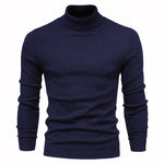 New Quality Winter Mens Sweaters Casual Turtleneck Thick Pullovers Solid Color Warm Slim Fit Turtleneck Sweaters Pullover Men
