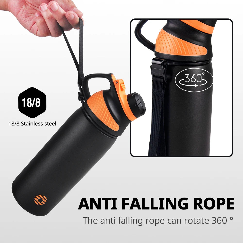 FEIJIAN Thermo bottle With Magnetic Lid Outdoor Sport Stainless Steel Water Bottle Keep Cold Insulated Vacuum Flask 1000ml