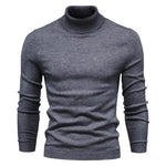 New Quality Winter Mens Sweaters Casual Turtleneck Thick Pullovers Solid Color Warm Slim Fit Turtleneck Sweaters Pullover Men
