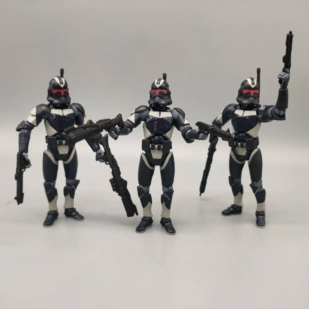 Lot of 3 Star Wars Elite Force 501st 442nd Shadow Utapau Gree Shock Battalion Trooper 3.75