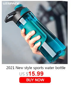 UZ Sports Water Bottle BPA Free Portable Leakproof Shaker Bottle Tritan Plastic Drinkware 500/1000ML Jug for Camping Gym School