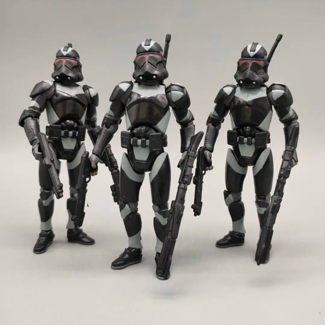 Lot of 3 Star Wars Elite Force 501st 442nd Shadow Utapau Gree Shock Battalion Trooper 3.75