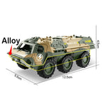 Alloy Metal Car Clockwork Simulation Military Armed Tank Armored Vehicle Car Truck Children's Toy Model Helicopter