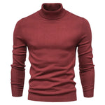 New Quality Winter Mens Sweaters Casual Turtleneck Thick Pullovers Solid Color Warm Slim Fit Turtleneck Sweaters Pullover Men