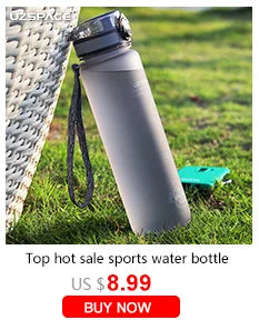 UZ Sports Water Bottle BPA Free Portable Leakproof Shaker Bottle Tritan Plastic Drinkware 500/1000ML Jug for Camping Gym School
