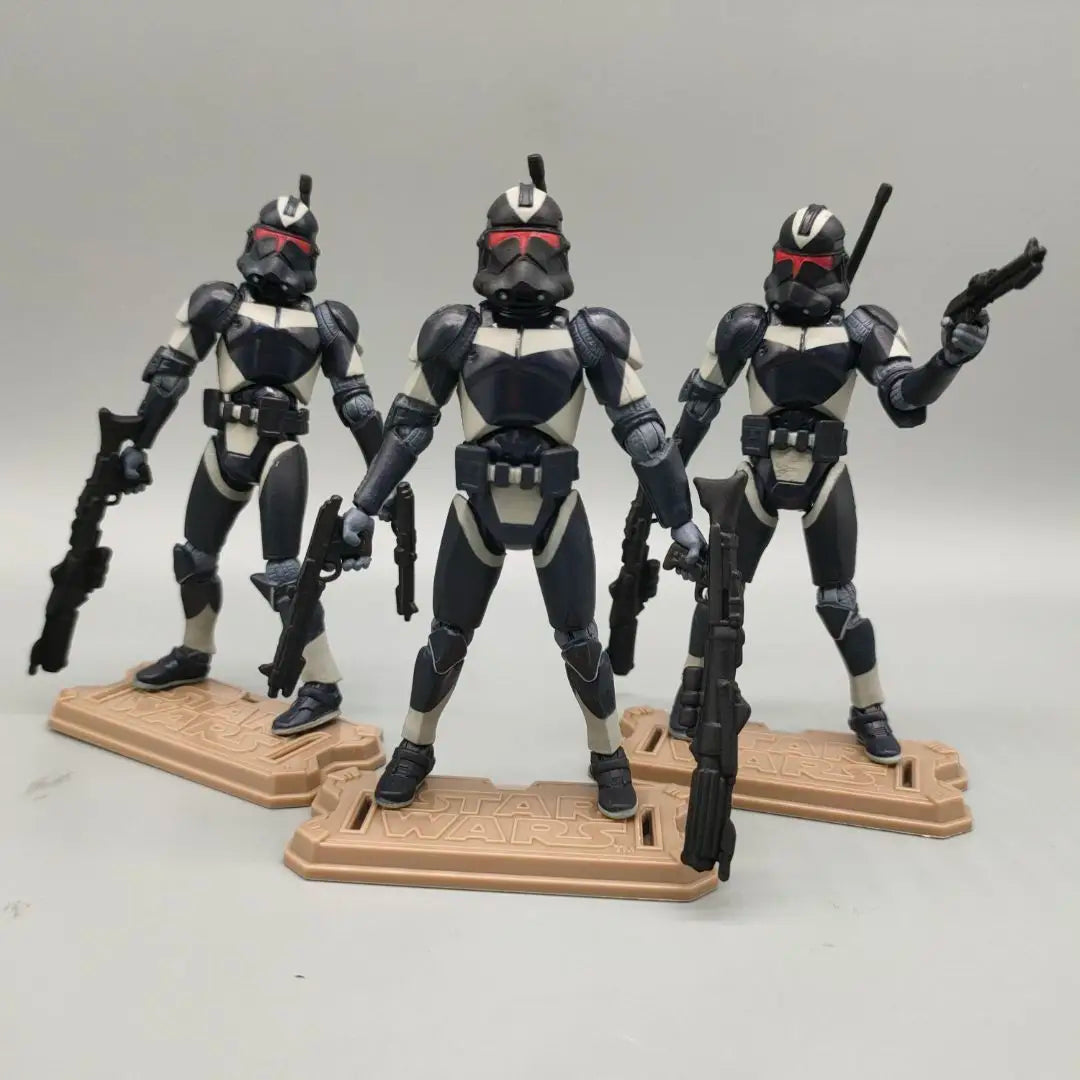 Lot of 3 Star Wars Elite Force 501st 442nd Shadow Utapau Gree Shock Battalion Trooper 3.75