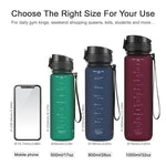 UZ Sports Water Bottle BPA Free Portable Leakproof Shaker Bottle Tritan Plastic Drinkware 500/1000ML Jug for Camping Gym School