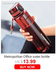 UZ Sports Water Bottle BPA Free Portable Leakproof Shaker Bottle Tritan Plastic Drinkware 500/1000ML Jug for Camping Gym School